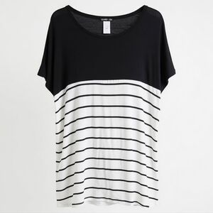 HEIMISH USA Black and White Striped Tee